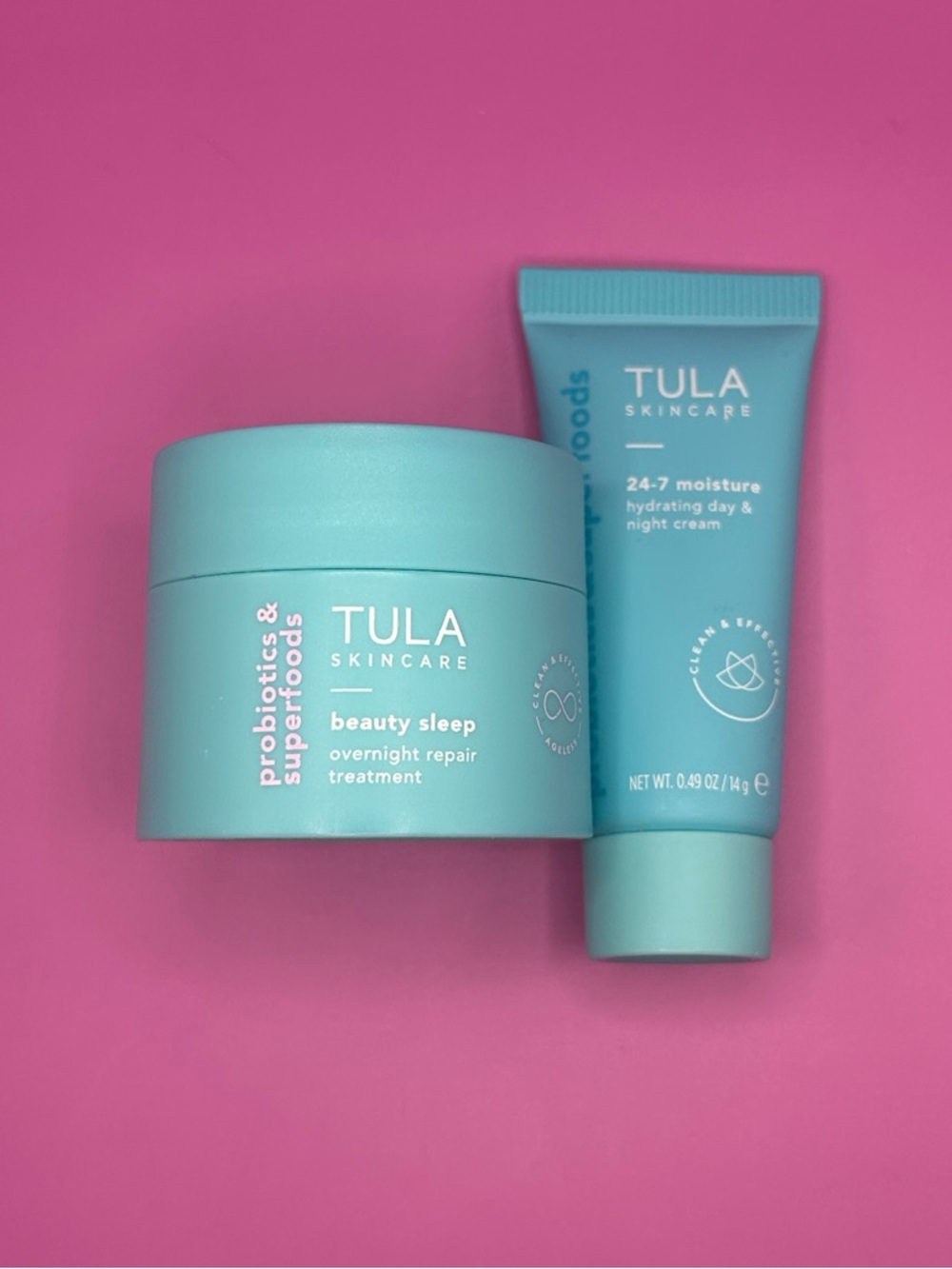Tula Skincare Duo - Hydrating day/Night Cream & beauty sleep overnight repair